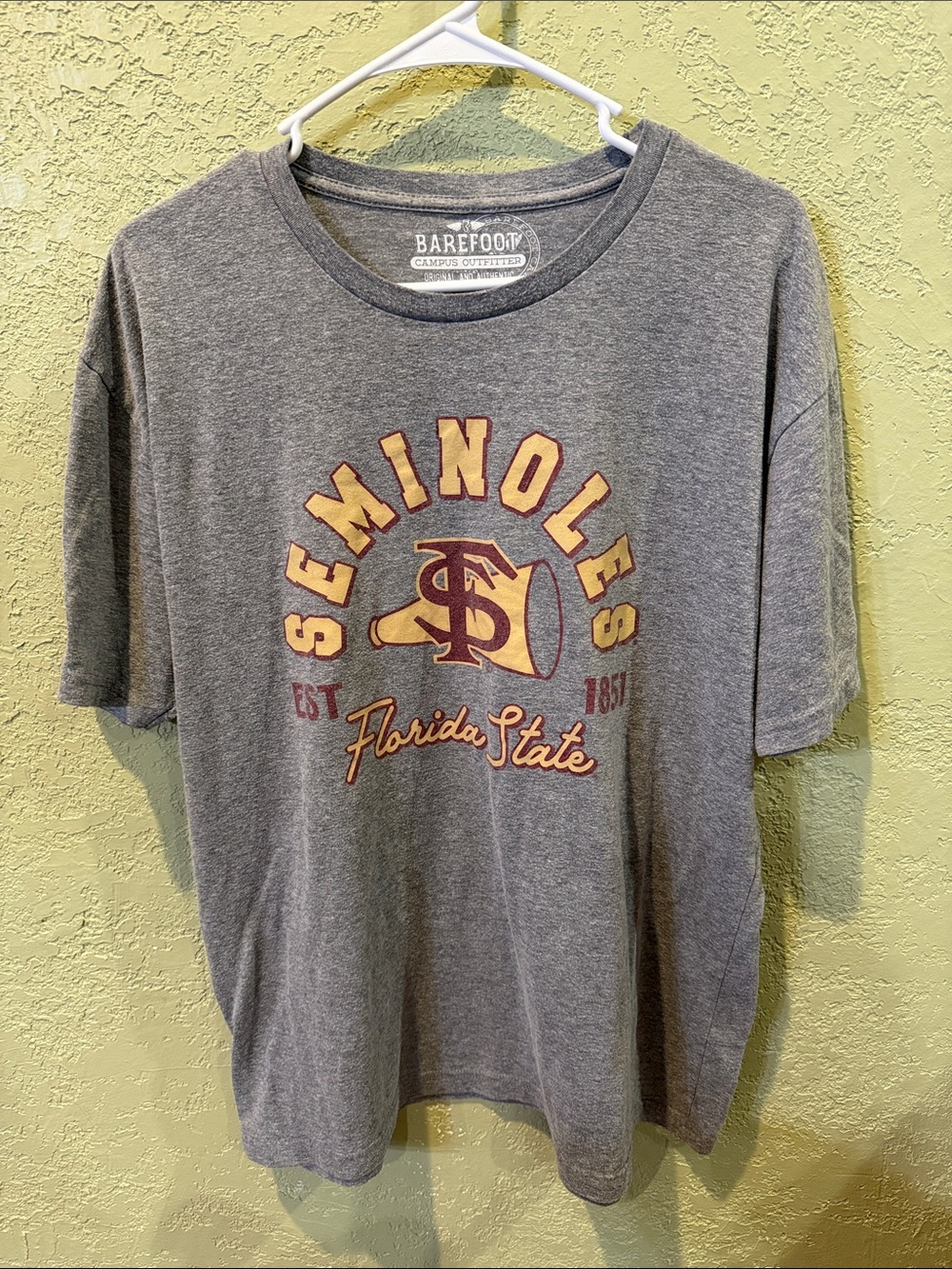 Gray Florida State Seminoles Graphic Tee